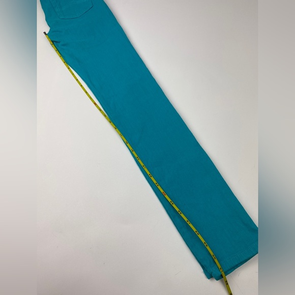 Michael Kors Turquoise Blue Straight Leg Denim Jeans Size 0 - Picture 13 of 14